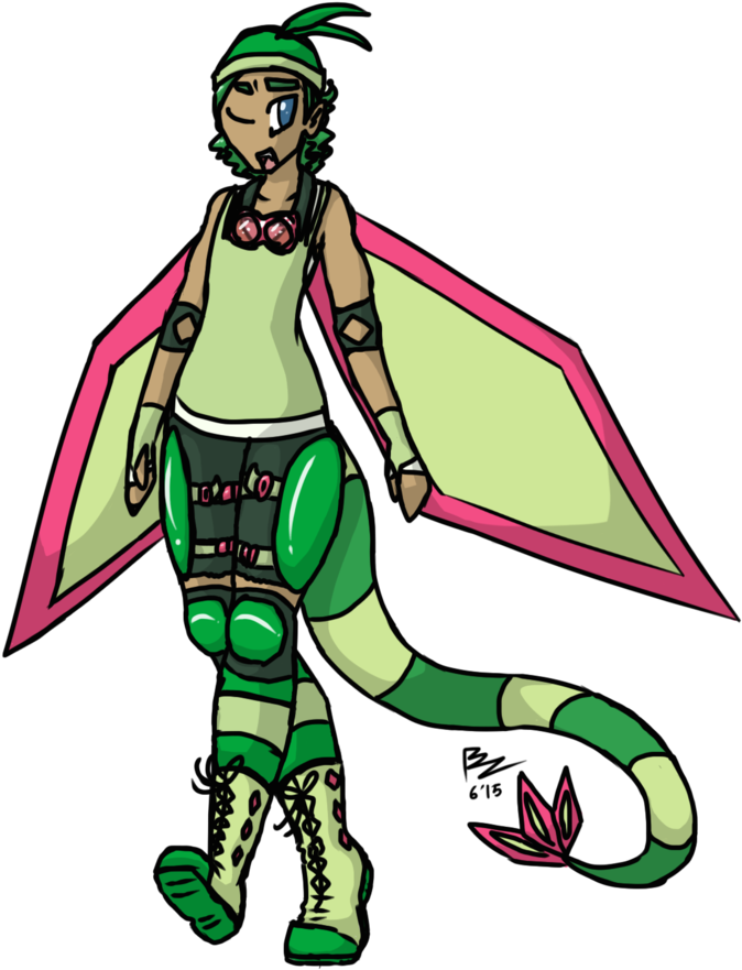 Flygon Gijinka By Banan-chan - Cartoon (752x1063)