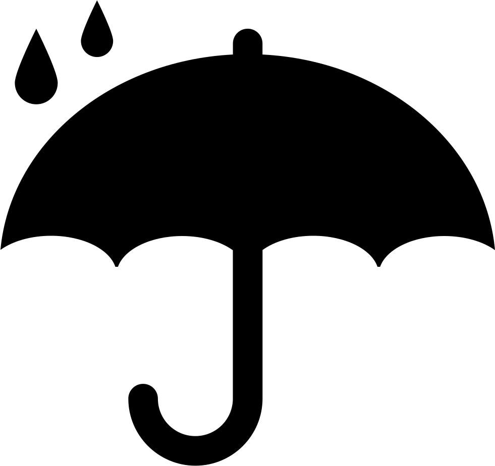 Protection Symbol Of Opened Umbrella Silhouette Under - Umbrella Svg (981x924)