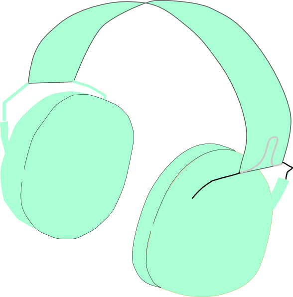 Headphone Clip Art At Clker Com Vector Clip Art Online - Portable Network Graphics (588x596)