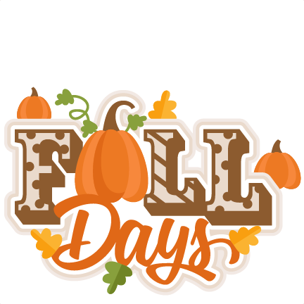 Fall Days Title Svg Scrapbook Cut File Cute Clipart - Autumn (432x432)