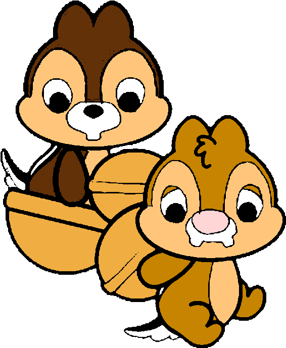Chipmunk Clipart - Chip Y Dale Tsum Tsum (612x740)