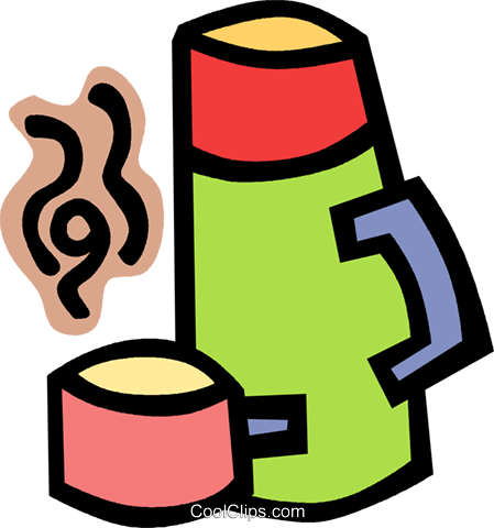 Cup And Thermos - Thermos Clipart (449x480)