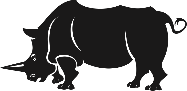 Medium Image - Black Rhinos Clip Art (2382x1156)