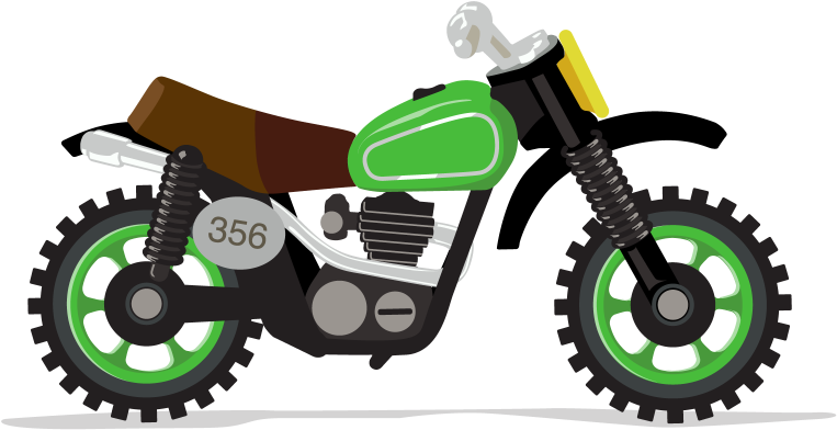 Svg Illustration Animation Experiment - Motorcycle Animation (825x510)