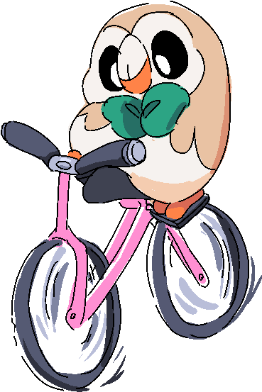 Rowlet With A Bike - Rowlet With A Bike (407x571)