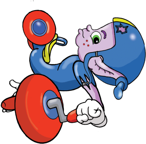 Flip-top The Police Bicycle - Cartoon (500x500)