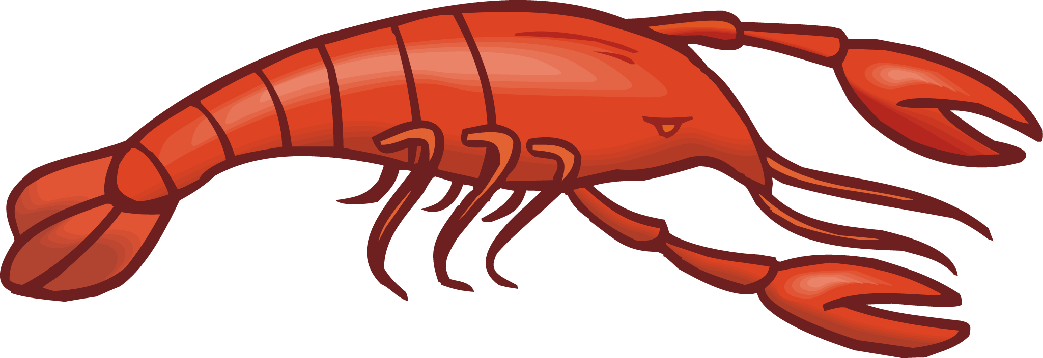 Cajun Clipart - Crayfish Clipart (2049x704)