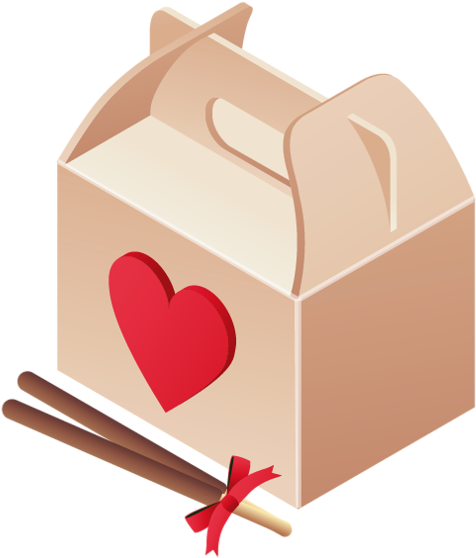 Coeurs Fleurs Saint Valentin Fête Roses Boites Cadeaux - Clip Art (564x600)