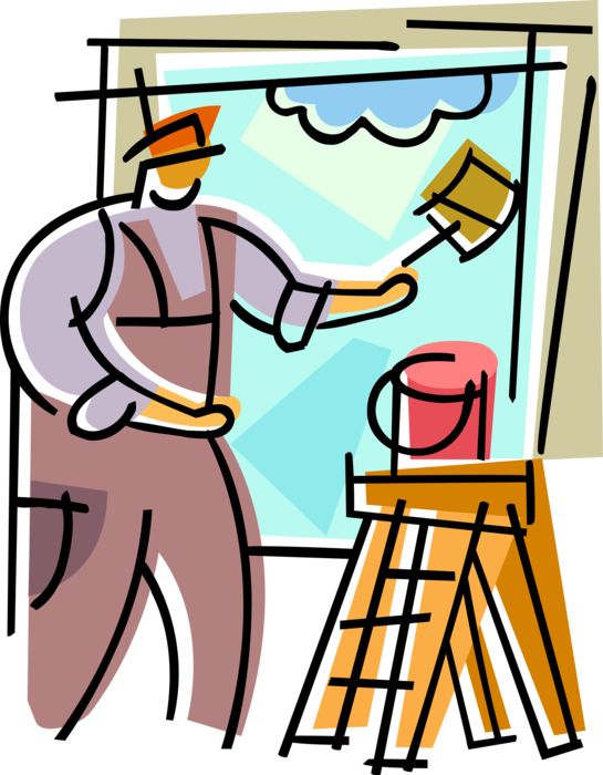 Vector Illustration Of Home Renovation And Decoration - Vector Illustration Of Home Renovation And Decoration (545x700)