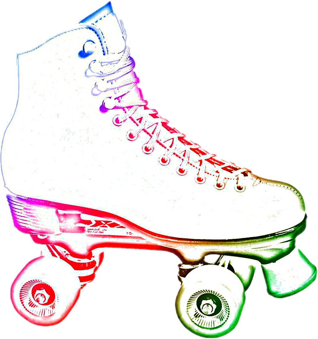 Neon Roller Skate Fun Childhood - Roller Skate Clip Art Free (1024x1092)
