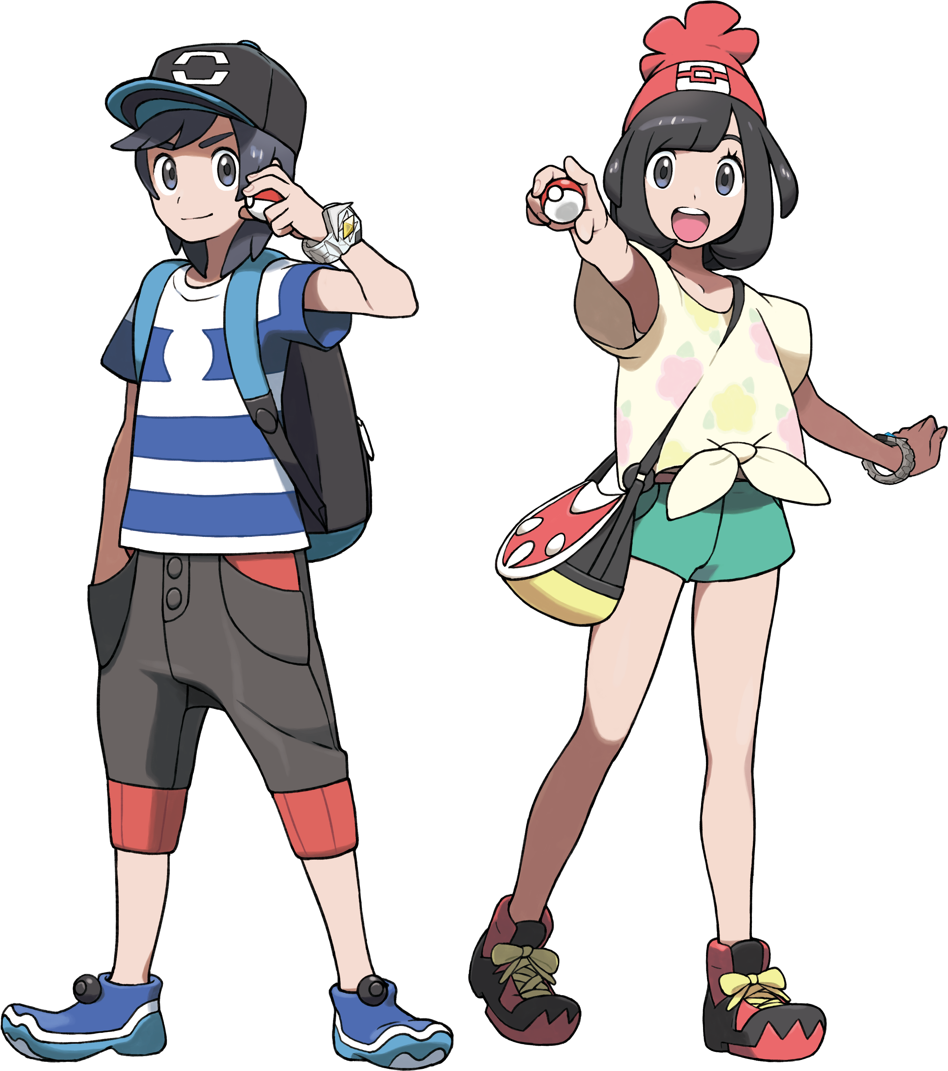 Main Characters Rgb 300dpi - Sun Pokemon Sun And Moon.