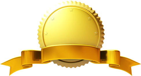 Golden Ribbon Png Download Image - Gold Award Ribbon Png (500x313)