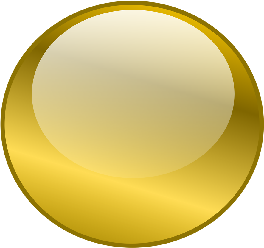 Collection Of Gold Oval Cliparts - Button With Transparent Background (958x899)