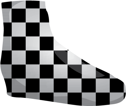 Retro Sublimated Roller Derby Skate Cover - Black And White Ladies Church Suits (450x369)