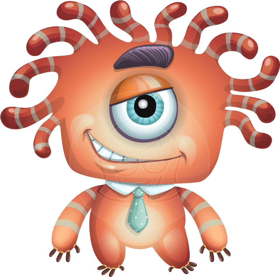 Mister Octo-monster - Cartoon (957x1060)