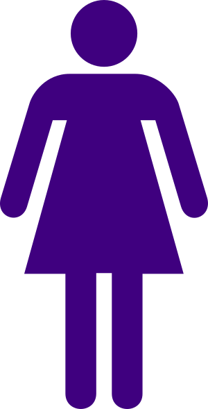 Restroom Sign Black And White (300x589)