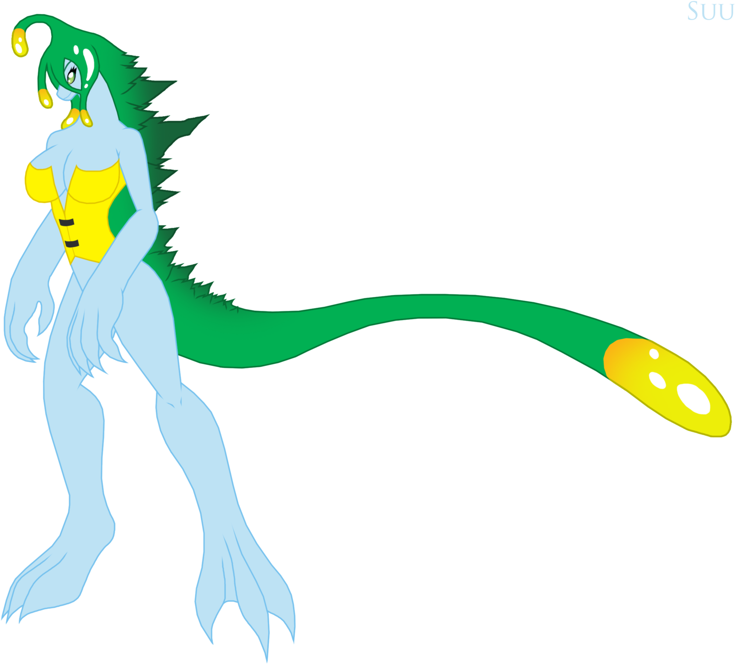 Suu Kaiju Form By Pyrus-leonidas - Monster Musume Suu Godzilla (1600x1397)