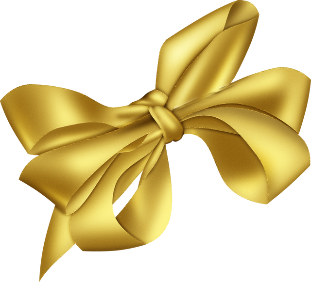 Pin Bow Tie Clipart No Background - Golden Bow (640x582)