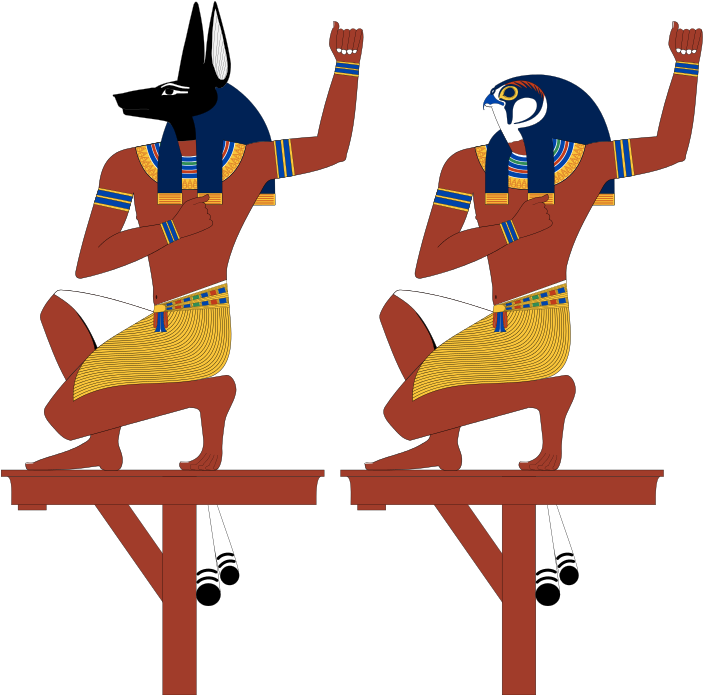 The Souls Of Pe And Nekhen (jackal) Are Ancient Egyptian - Egyptian God (2000x1972)