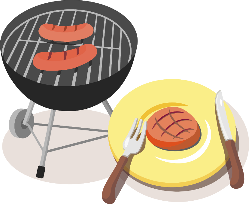Mailbox Clipart Timely - Hot Dog On A Grill Cartoon (829x679)