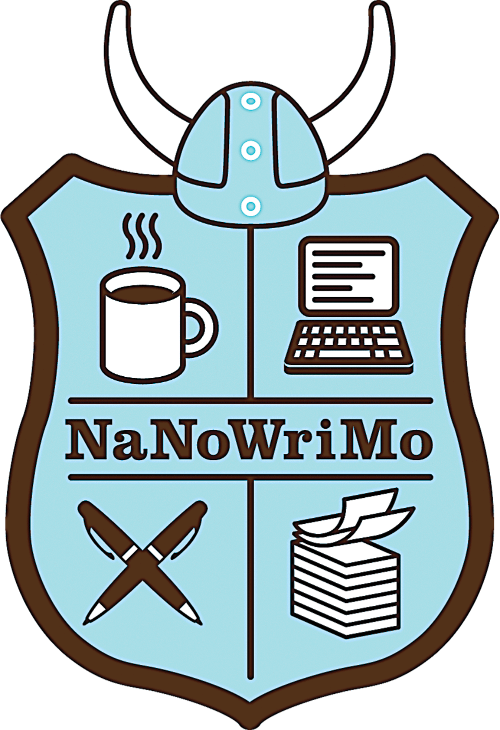 30 Days To Write 50,000 Words - National Novel Writing Month Logo (1000x1459)