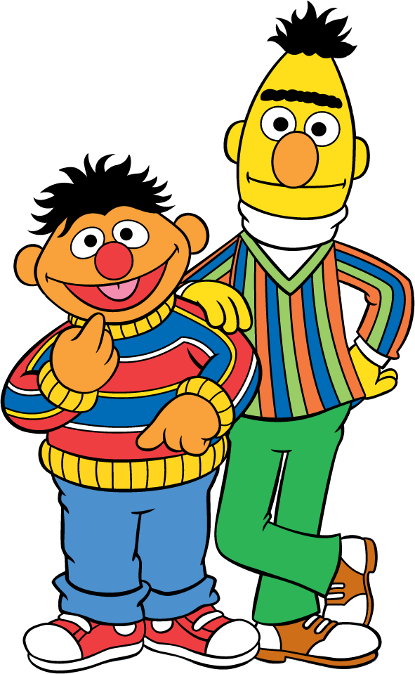 Clipart Of Sesame Street Characters - Sesame Street Bert & Ernie (591x959)