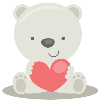 Polar Bear Clipart Pretty - Cute Polar Bear Png (432x432)