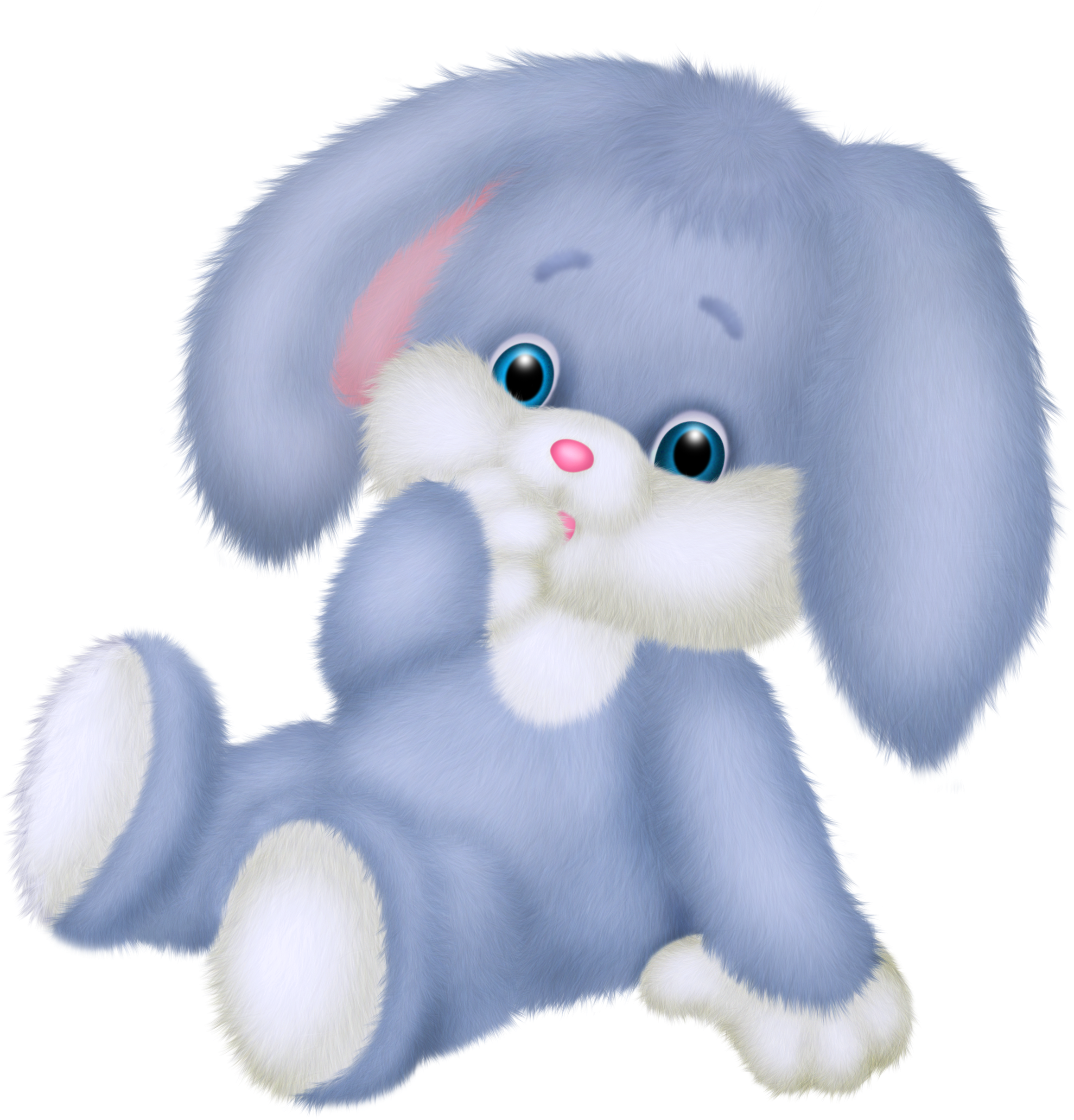 Cute Rabbit Clipart Png - Adorable Clipart (2496x2572)