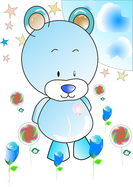 Children Bear, Blue, Toy, Children - Child (457x640)