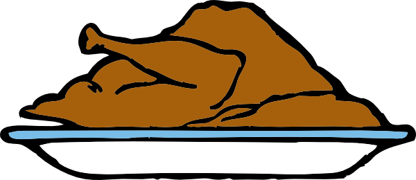 Turkey Platter Clip Art Free Vector / 4vector - Clip Art (600x260)