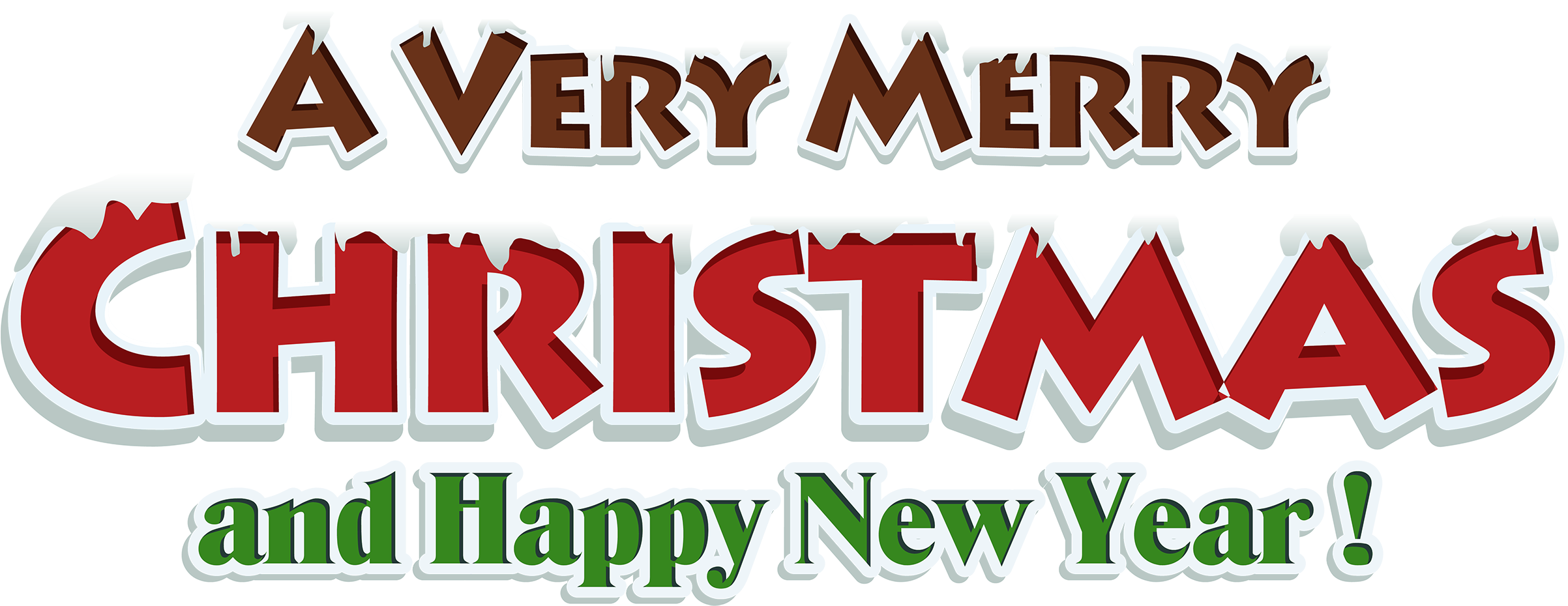 Merry Christmas Red Text Decor Png Clipart Best Web - Merry Christmas Png Transparent (2500x987)