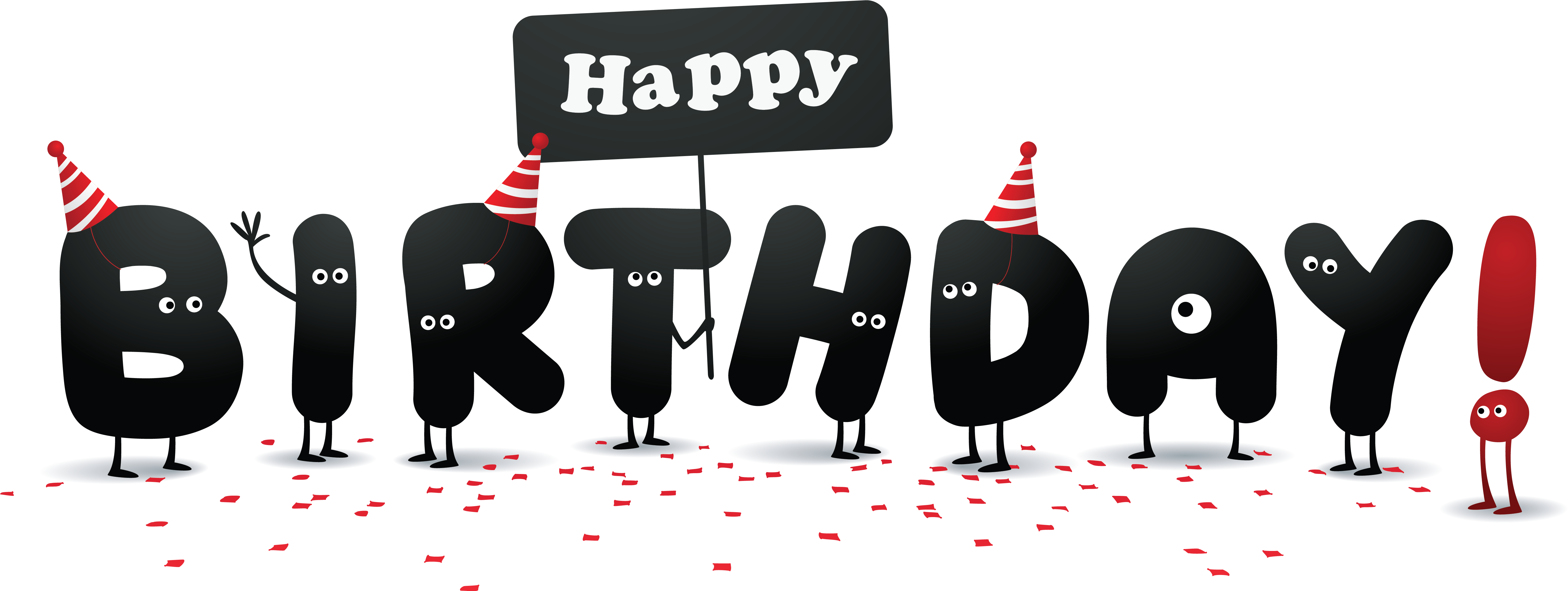 Funny Happy Birthday Clipart Image - Happy New Year 2012 Wishes (6296x2592)
