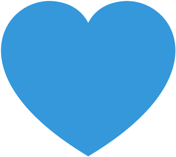 Luminous Solid Heart Shape Pattern, Heart Shaped, Hand - Blue Heart Png (720x720)