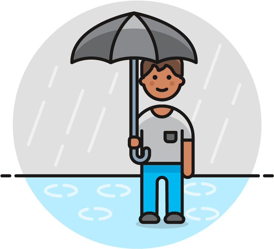 27 Rainy Umbrella Hum - Cartoon (1025x1148)