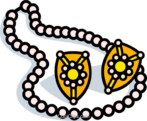 Jewelry Clipart Illustration - Earrings Necklace Clipart (480x398)