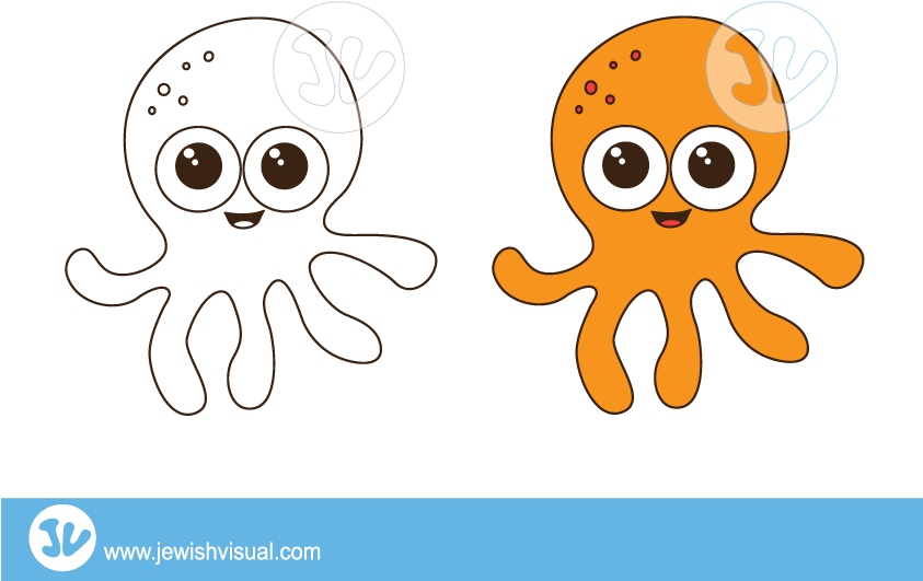 Octopus-clipart - ציור של תמנון (842x595)