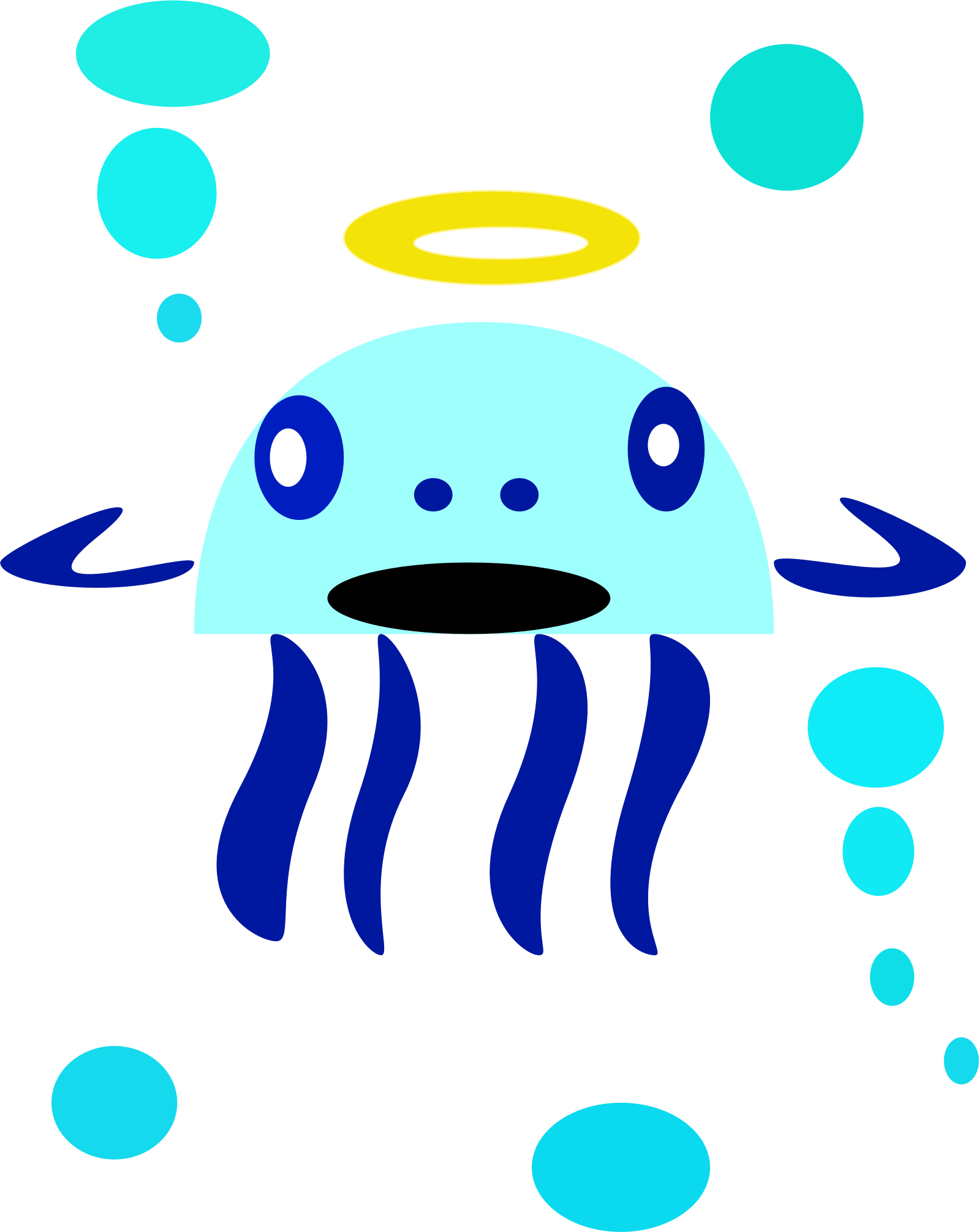 Clipart - Octopus - Clip Art (1598x2012)