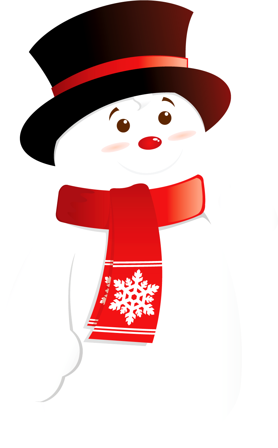 Christmas Snowman Clipart - Merry Christmas Snowman Round Ornament (900x1500)