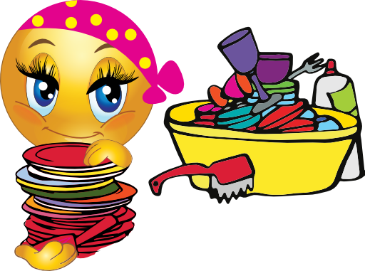 Washing Girl Smiley Emoticon - Laundry Emoji (512x381)