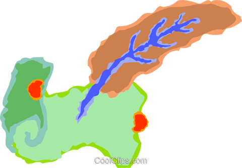 Feather Pen And Documents Royalty Free Vector Clip - Map (480x334)