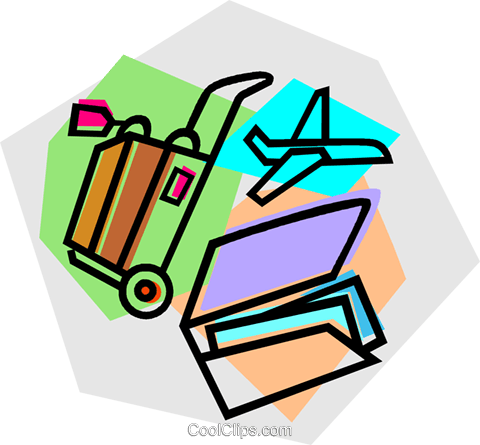 Plane, Airline Tickets And Luggage Royalty Free Vector - Graphic Design (480x445)