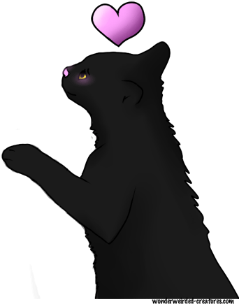 Black Cat Cartoon Valentine Cartoonecho's Cute Cartoon - Cutest Cartoon Black Cats (347x450)