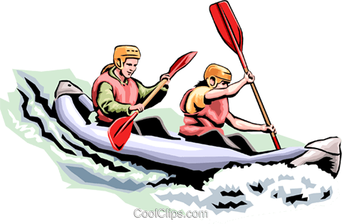Rafting Clipart Transparent - White Water Rafting Clip Art (1084x700)