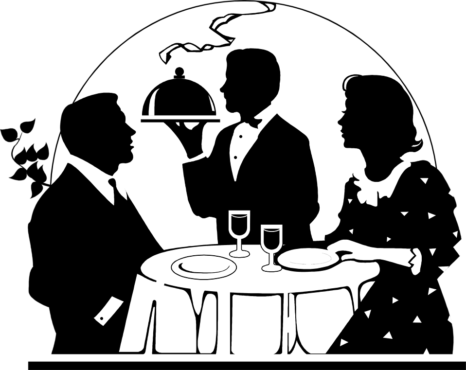 Clipart - Free - Dinner Is Being Served (958x761)