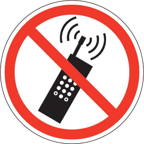 Printable No Cell Phone Sign - Handy (496x496)