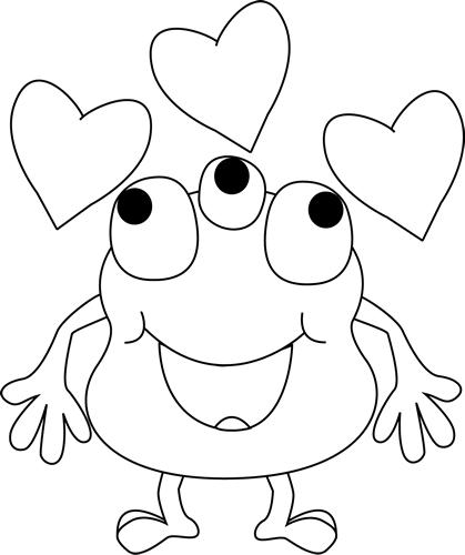 Monster Clip Art - Movie Animals Clipart Black And White (419x500)