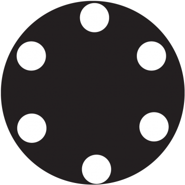 6 Circle Dots Gobo - 6 Dots On A Circle (400x400)