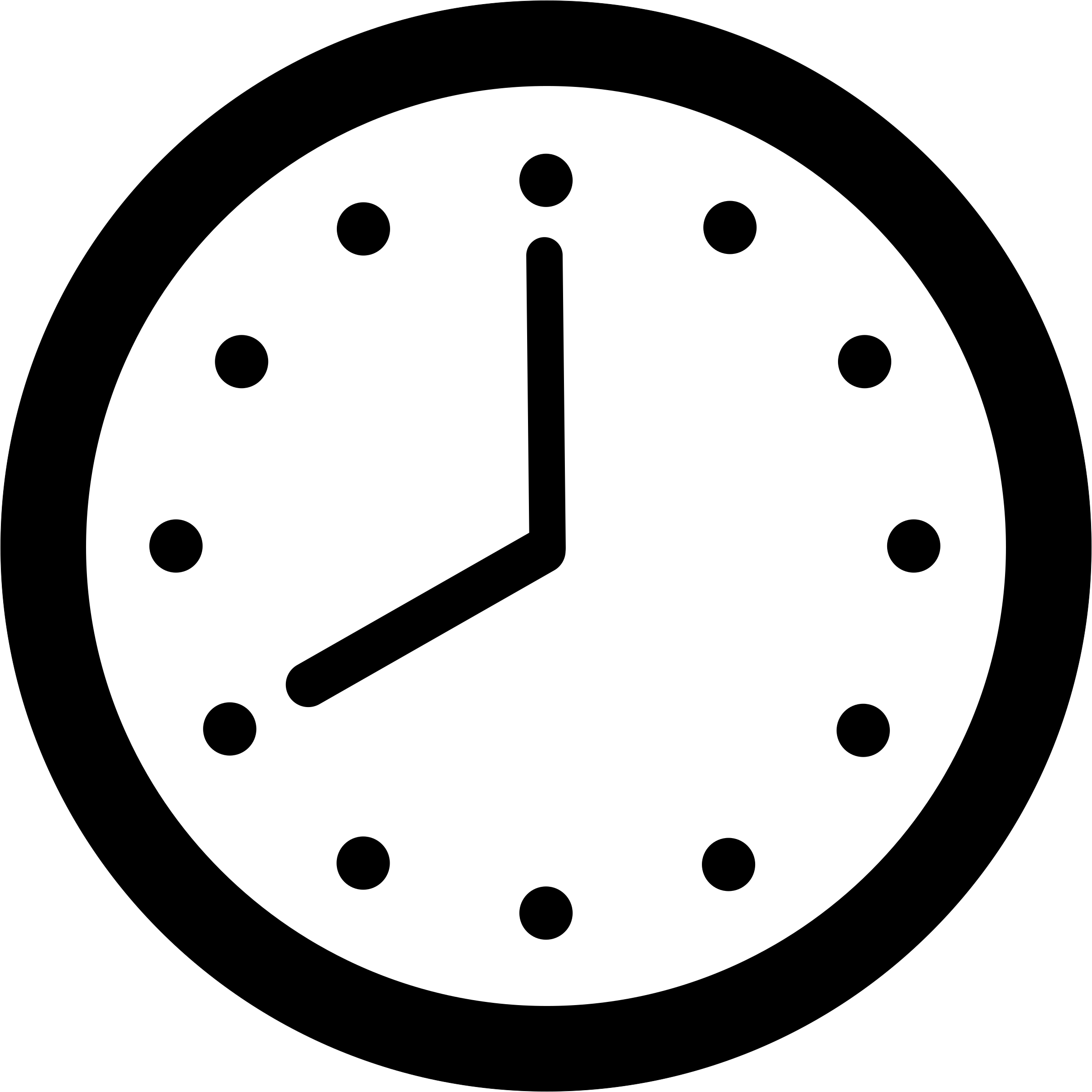 Rounded Hands And Dots - Clock Clipart (2399x2400)