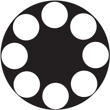 8 Dots Monochrome Glass Gobo - 8 Dots (400x400)