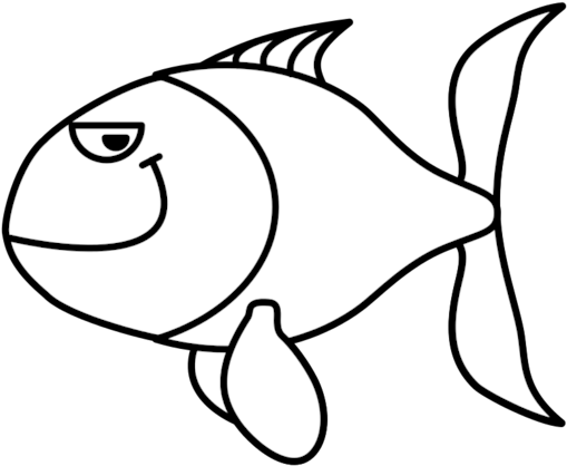 Cute Fish Clip Art Black And White Bclipart Free Clipart - Clip Art (700x525)